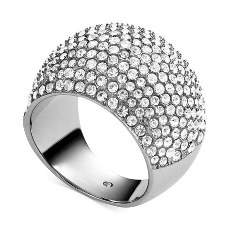 michael kors crystal pave disc ring|Precious Metal.